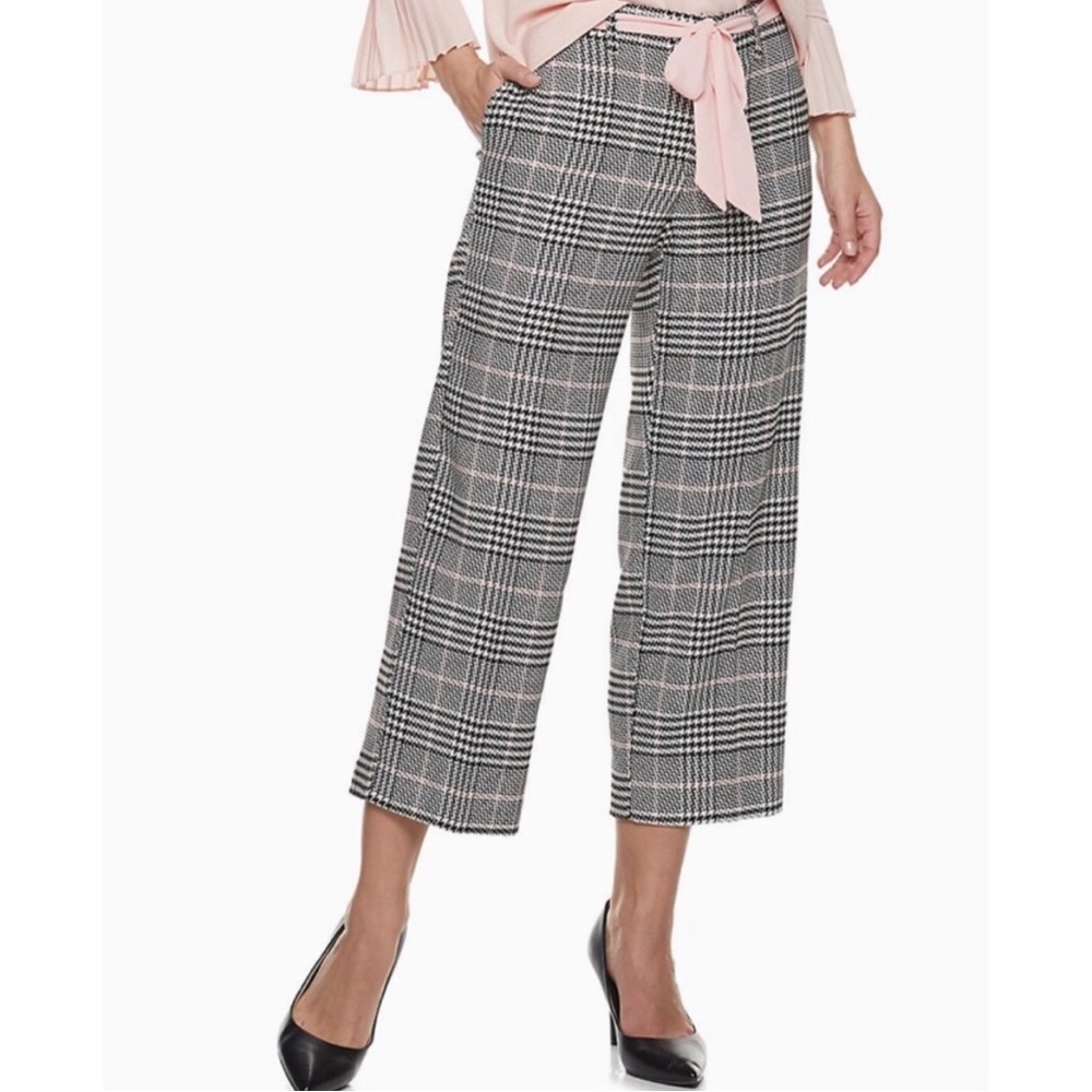 ELLE Women's Wide Leg Cropped Trouser Pants Size XL fit Plus Size 16 NWOT - Picture 4 of 6